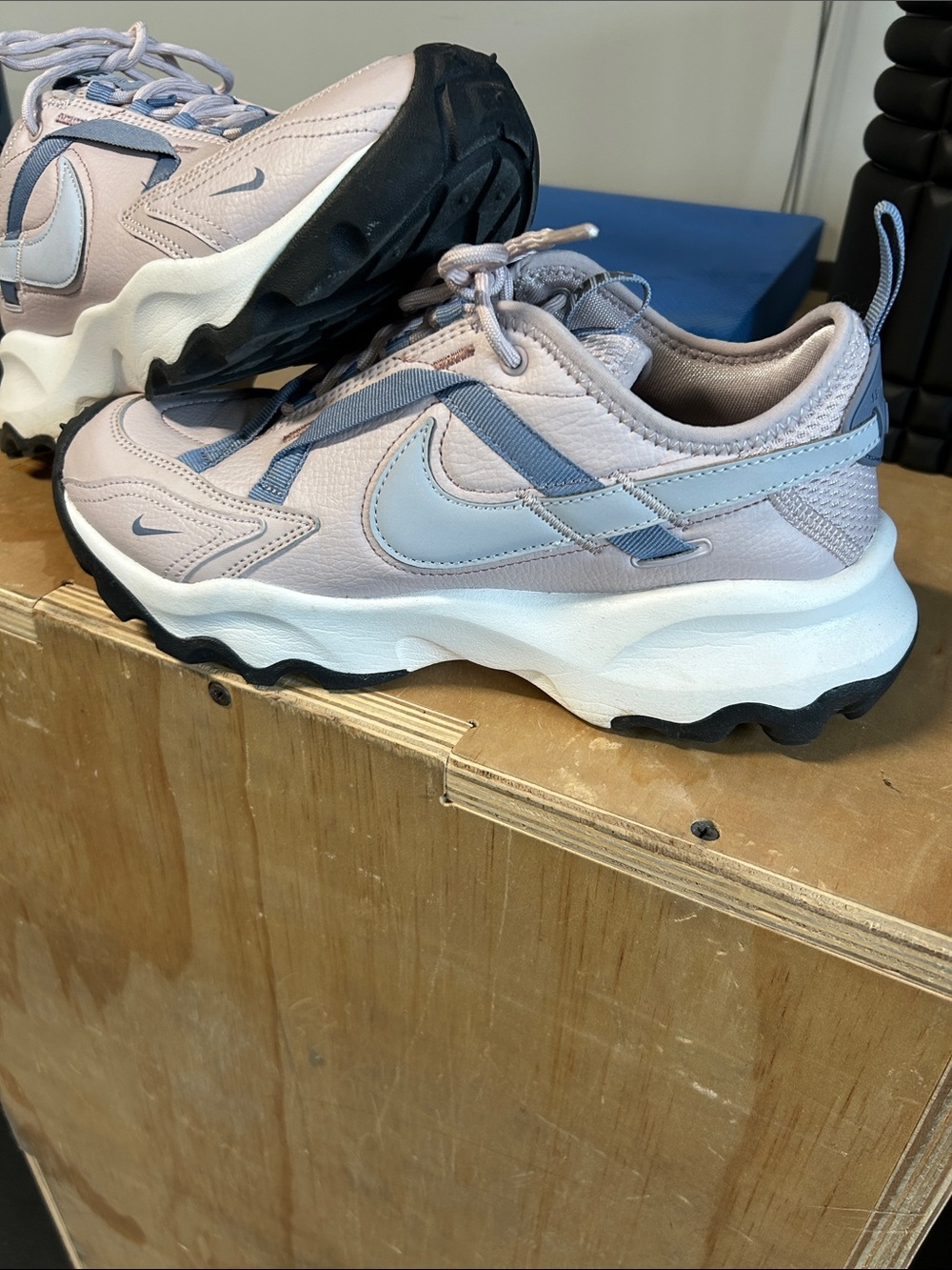 Nike Women's Pink and Blue Wave-Textured Sneakers - Picture 4 of 4